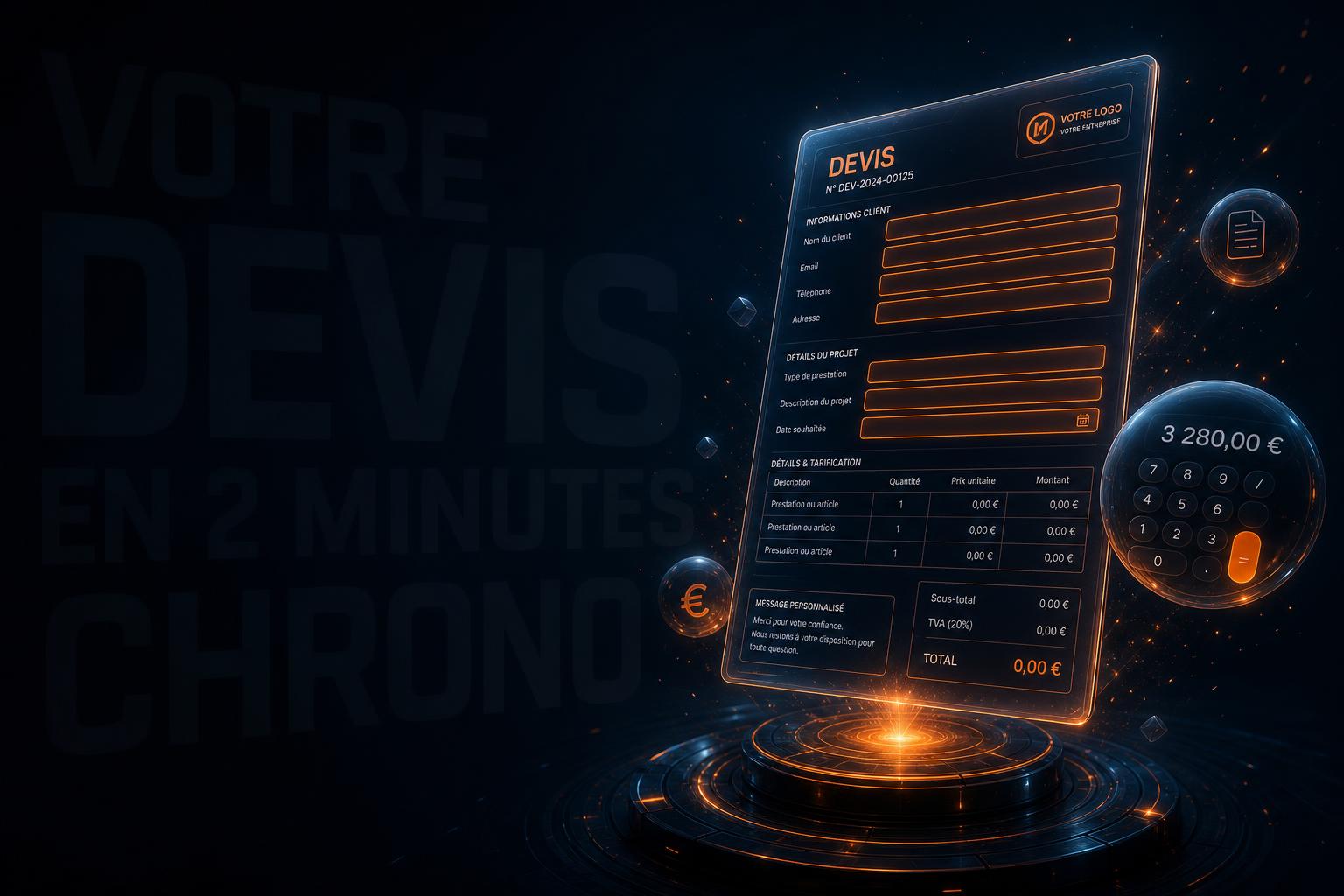 Interface holographique futuriste de configuration de projet vidéo