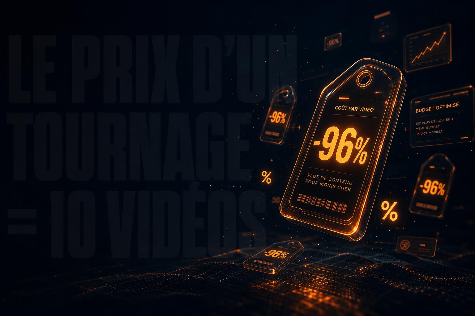 Panneaux holographiques de tarification futuriste