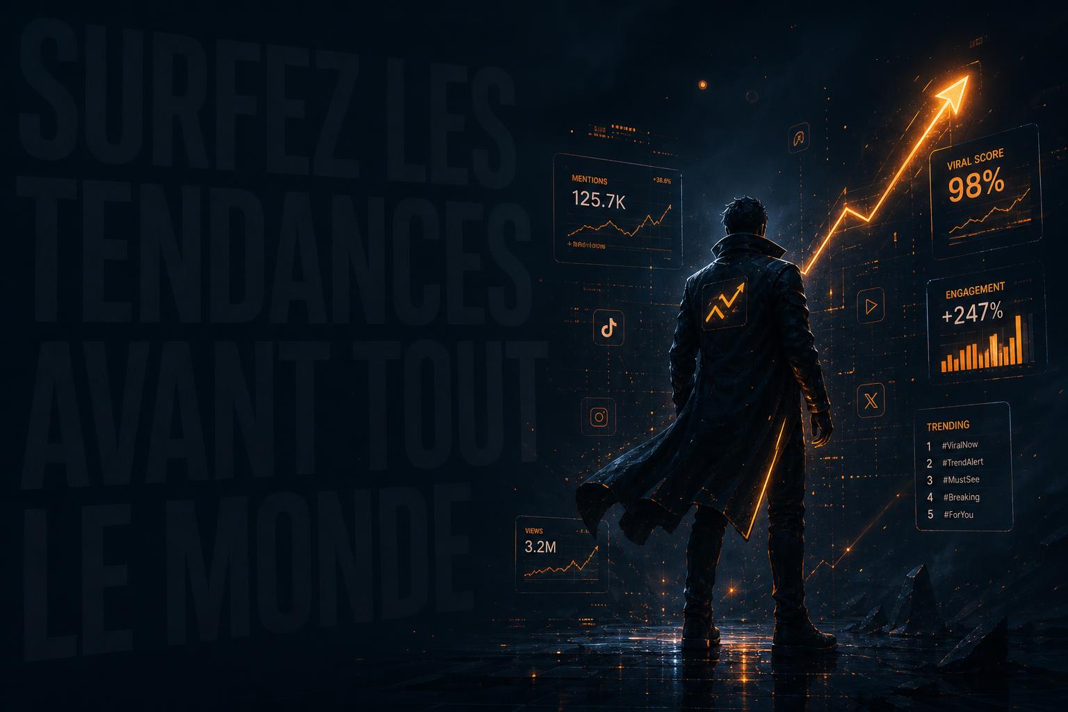Interface holographique de tendances UGC IA